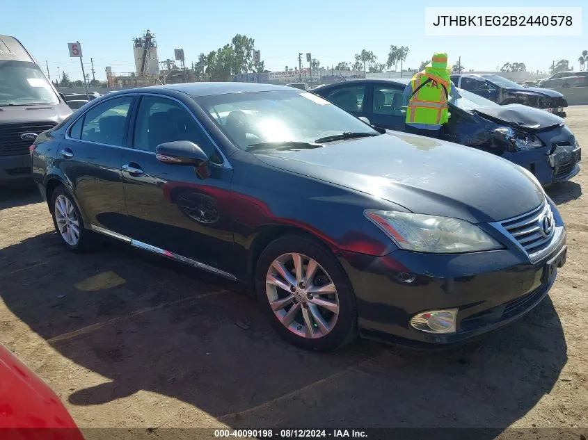 JTHBK1EG2B2440578 2011 Lexus Es 350