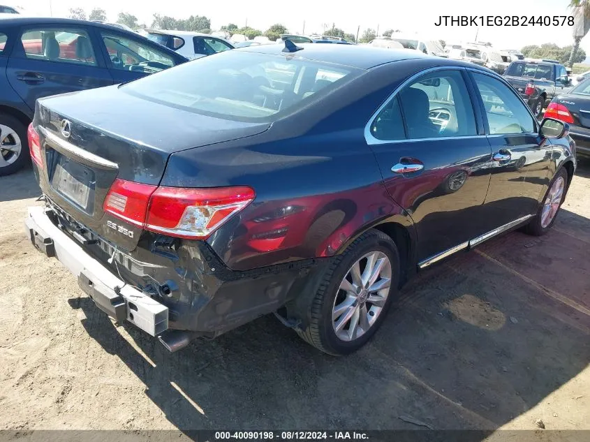 2011 Lexus Es 350 VIN: JTHBK1EG2B2440578 Lot: 40090198