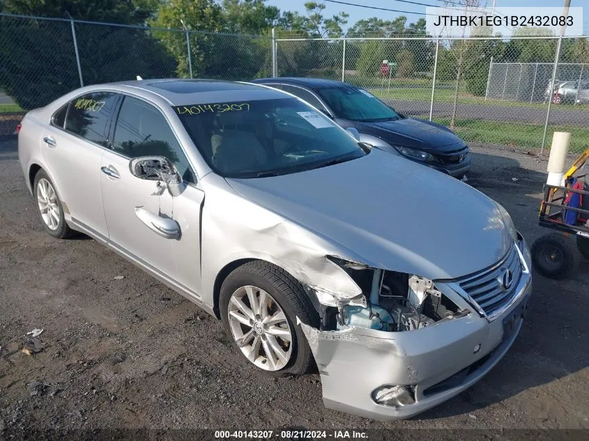 JTHBK1EG1B2432083 2011 Lexus Es 350 350