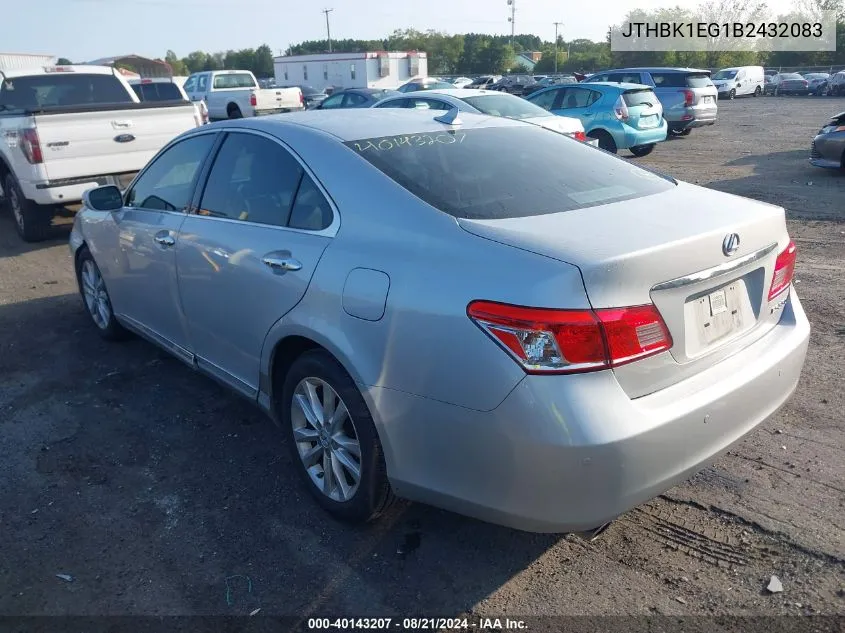 JTHBK1EG1B2432083 2011 Lexus Es 350 350