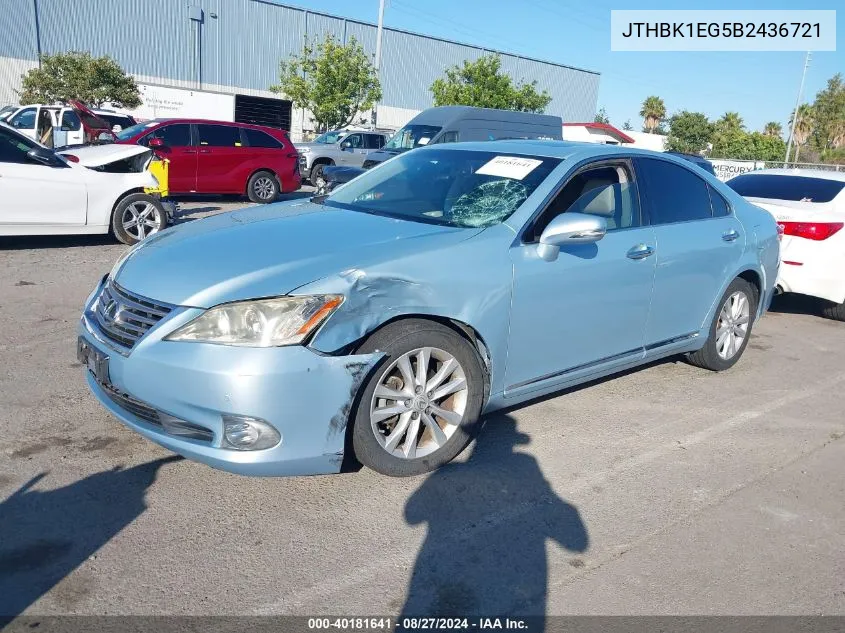 JTHBK1EG5B2436721 2011 Lexus Es 350