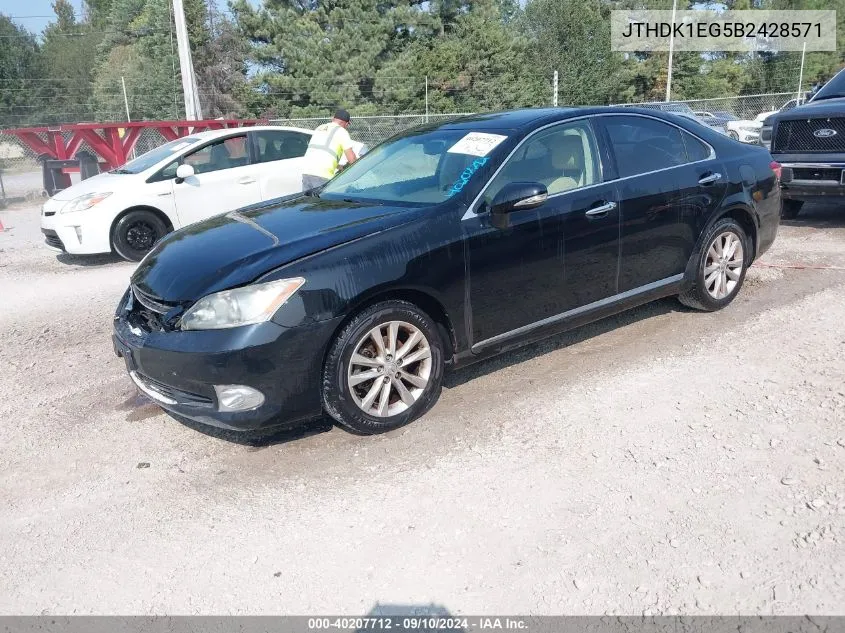 JTHDK1EG5B2428571 2011 Lexus Es