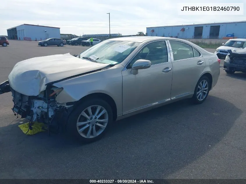 JTHBK1EG1B2460790 2011 Lexus Es 350