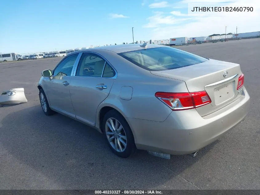 2011 Lexus Es 350 VIN: JTHBK1EG1B2460790 Lot: 40233327