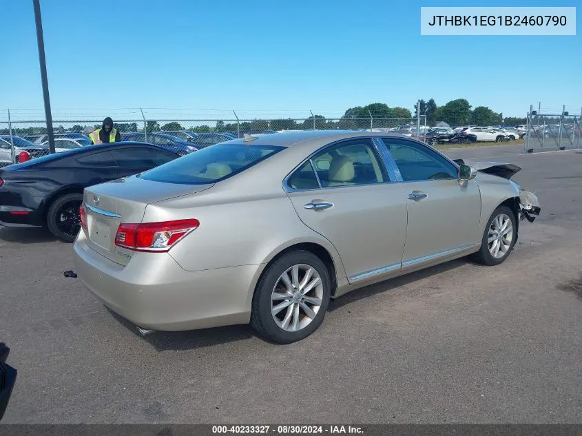 2011 Lexus Es 350 VIN: JTHBK1EG1B2460790 Lot: 40233327