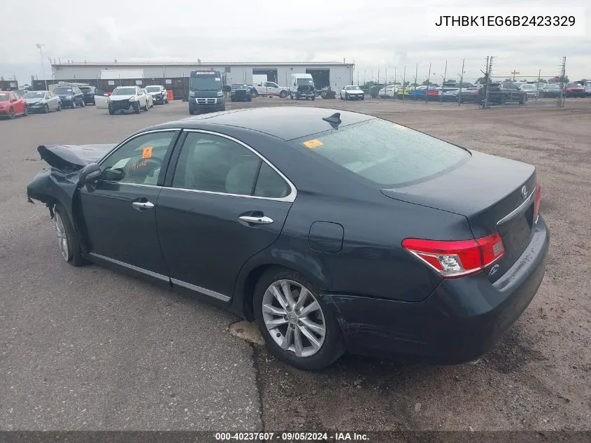 JTHBK1EG6B2423329 2011 Lexus Es 350