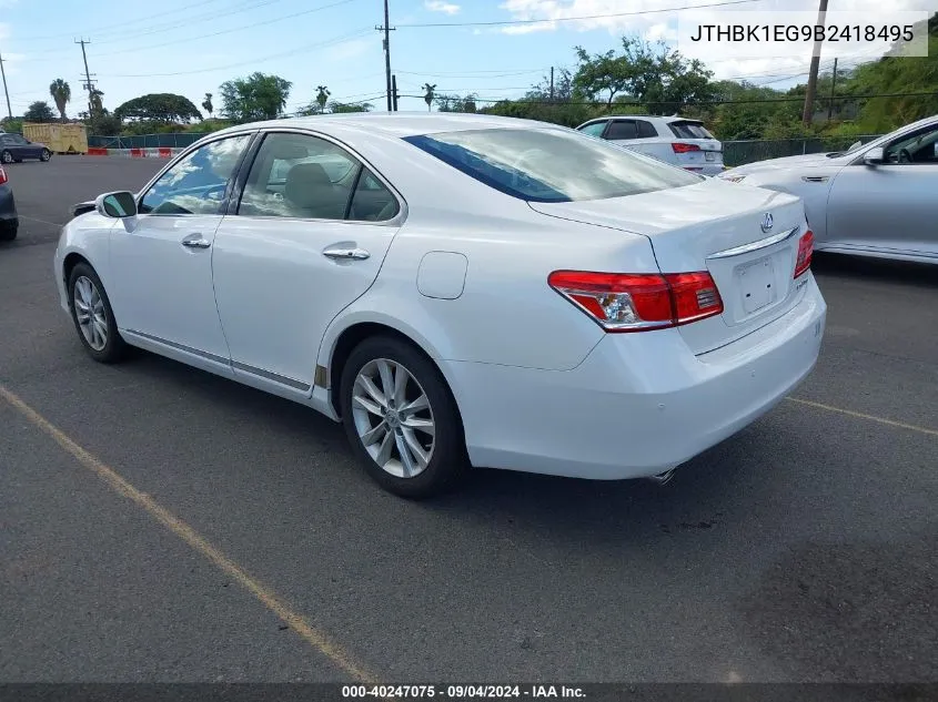 JTHBK1EG9B2418495 2011 Lexus Es 350