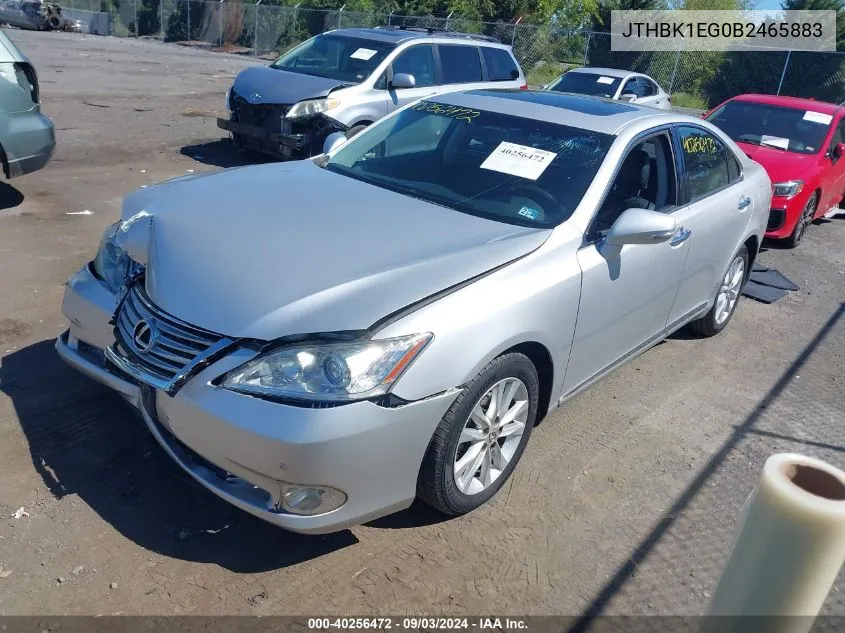 2011 Lexus Es 350 VIN: JTHBK1EG0B2465883 Lot: 40256472