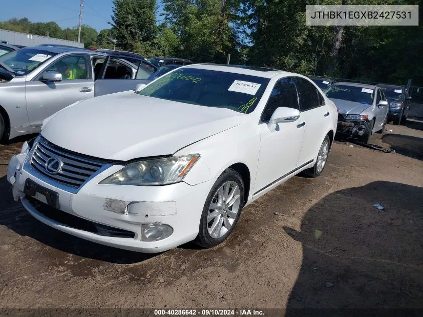 2011 Lexus Es 350 350 VIN: JTHBK1EGXB2427531 Lot: 40286642