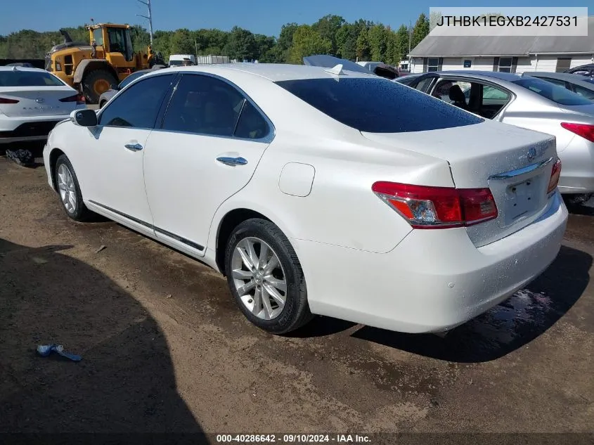 2011 Lexus Es 350 350 VIN: JTHBK1EGXB2427531 Lot: 40286642