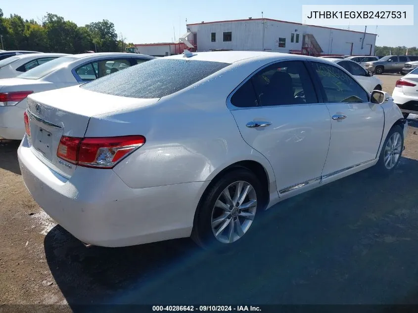 JTHBK1EGXB2427531 2011 Lexus Es 350 350