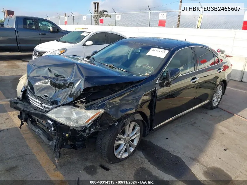 2011 Lexus Es 350 350 VIN: JTHBK1EG3B2466607 Lot: 40314319