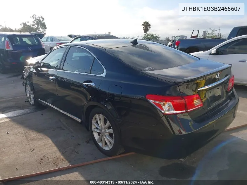 2011 Lexus Es 350 350 VIN: JTHBK1EG3B2466607 Lot: 40314319