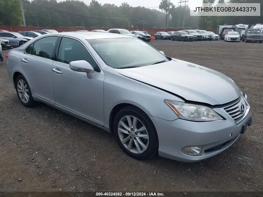 JTHBK1EG0B2443379 2011 Lexus Es 350