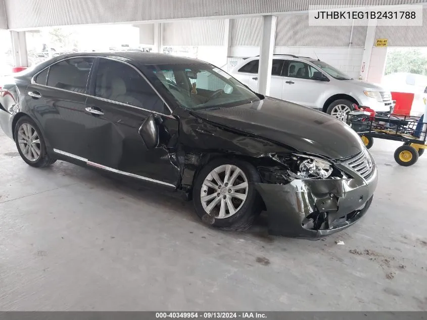 2011 Lexus Es 350 VIN: JTHBK1EG1B2431788 Lot: 40349954