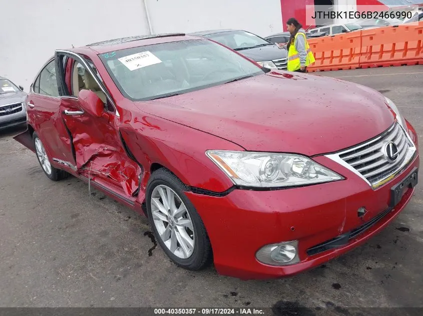 2011 Lexus Es 350 VIN: JTHBK1EG6B2466990 Lot: 40350357