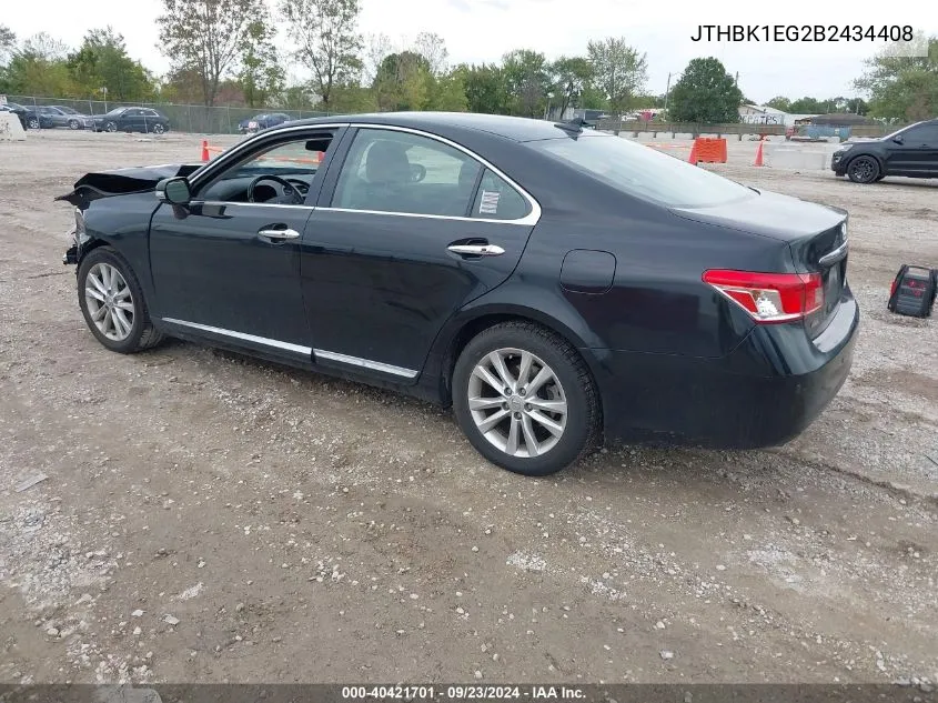 JTHBK1EG2B2434408 2011 Lexus Es 350