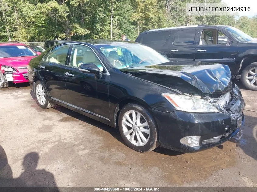 2011 Lexus Es 350 VIN: JTHBK1EGXB2434916 Lot: 40429868