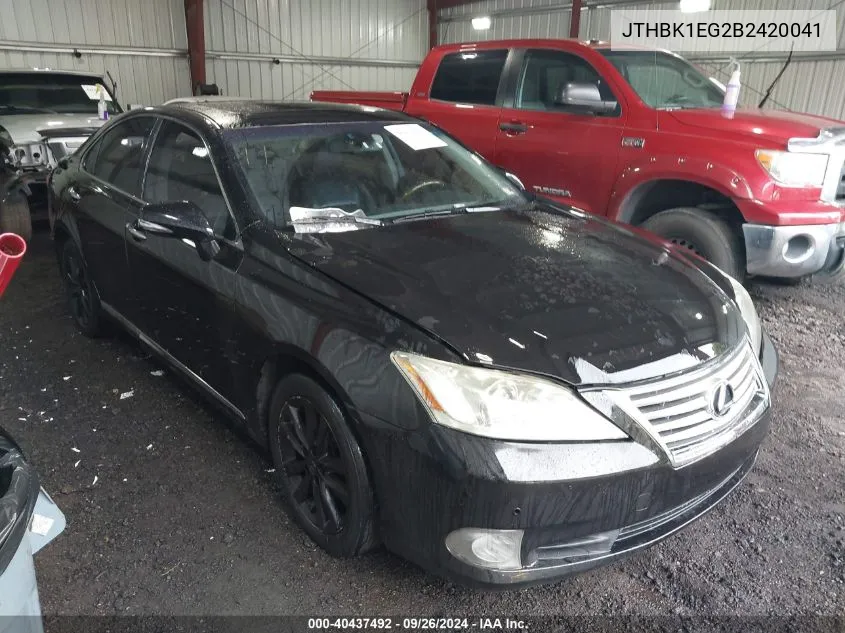 2011 Lexus Es 350 VIN: JTHBK1EG2B2420041 Lot: 40437492