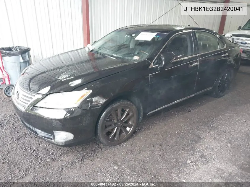 2011 Lexus Es 350 VIN: JTHBK1EG2B2420041 Lot: 40437492