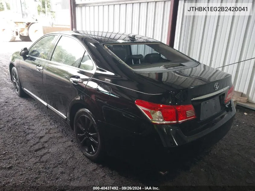 JTHBK1EG2B2420041 2011 Lexus Es 350