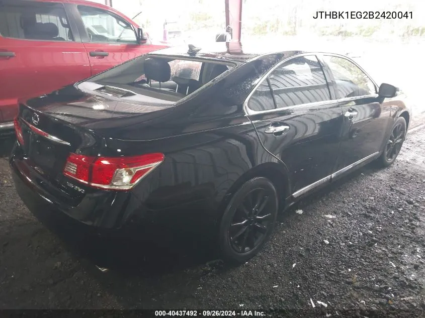 JTHBK1EG2B2420041 2011 Lexus Es 350