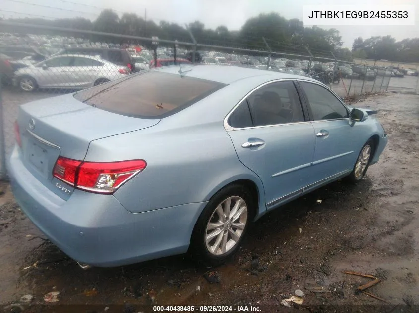 JTHBK1EG9B2455353 2011 Lexus Es 350