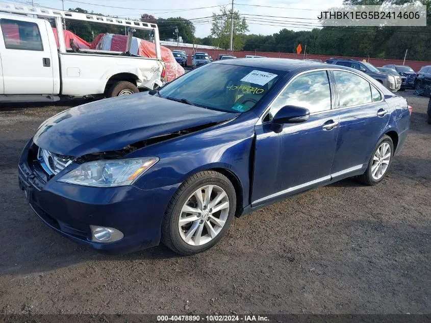 2011 Lexus Es 350 VIN: JTHBK1EG5B2414606 Lot: 40478890