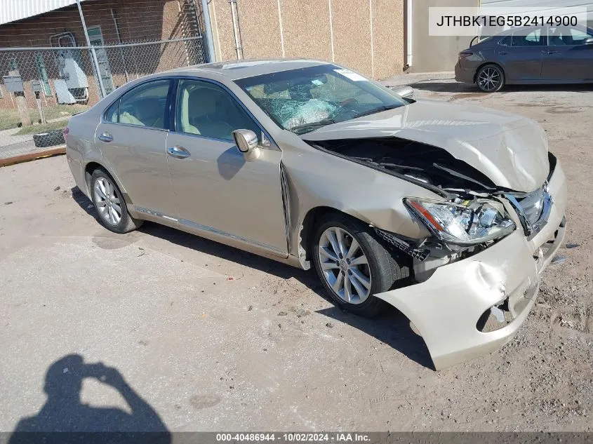 2011 Lexus Es 350 VIN: JTHBK1EG5B2414900 Lot: 40486944