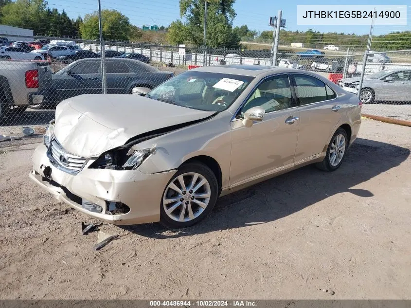 2011 Lexus Es 350 VIN: JTHBK1EG5B2414900 Lot: 40486944