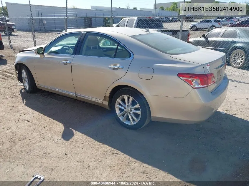 2011 Lexus Es 350 VIN: JTHBK1EG5B2414900 Lot: 40486944