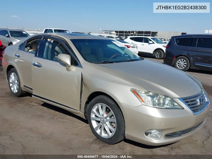 2011 Lexus Es 350 VIN: JTHBK1EG2B2438300 Lot: 40489877