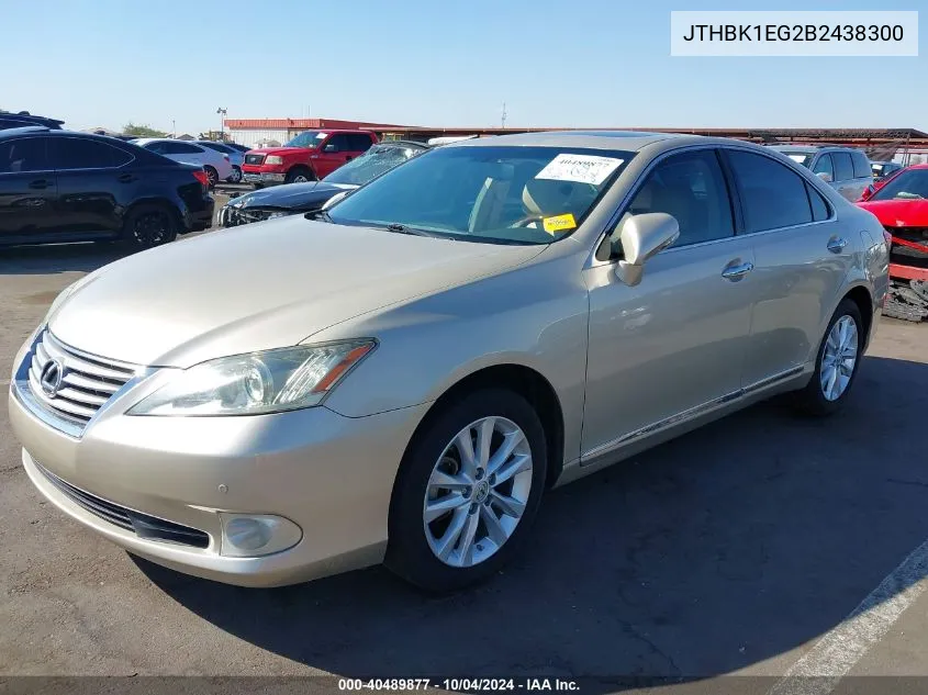 2011 Lexus Es 350 VIN: JTHBK1EG2B2438300 Lot: 40489877