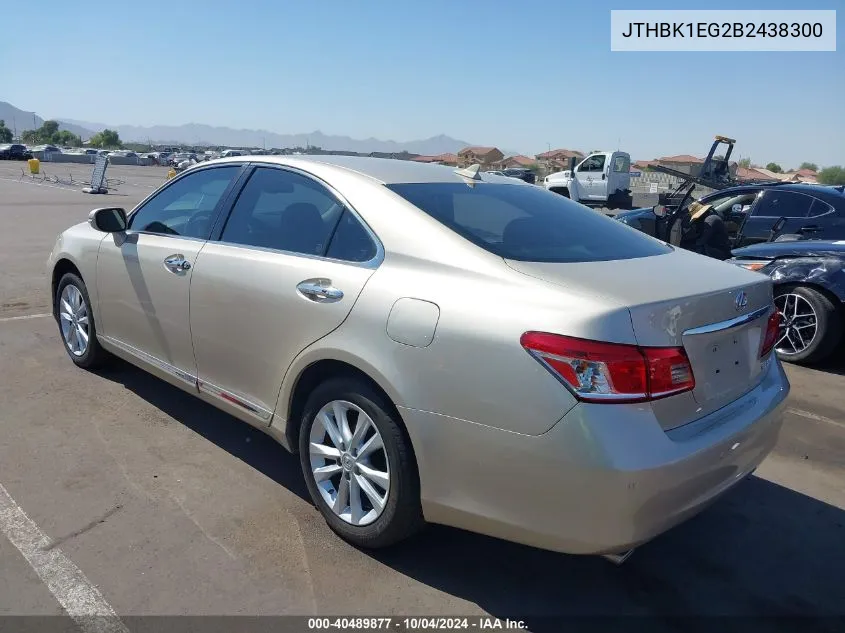 2011 Lexus Es 350 VIN: JTHBK1EG2B2438300 Lot: 40489877