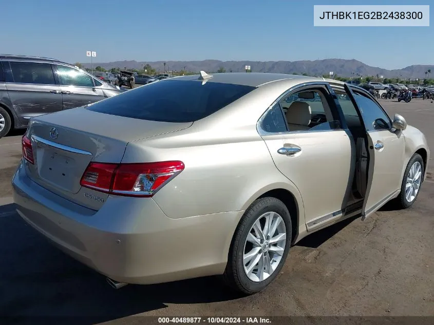 2011 Lexus Es 350 VIN: JTHBK1EG2B2438300 Lot: 40489877