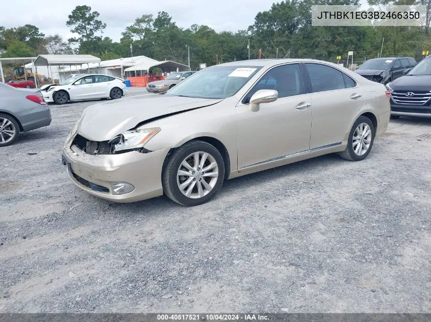 2011 Lexus Es 350 VIN: JTHBK1EG3B2466350 Lot: 40517521