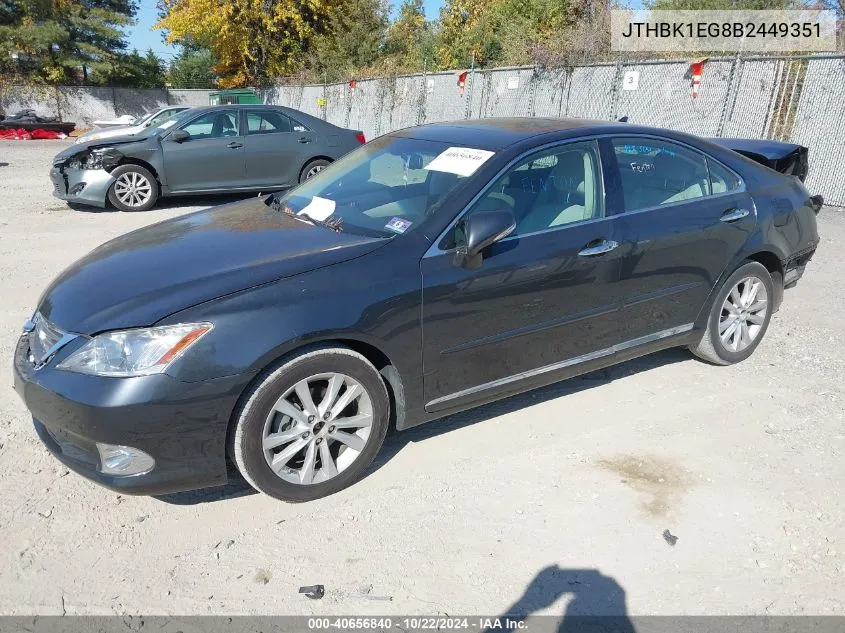 2011 Lexus Es 350 VIN: JTHBK1EG8B2449351 Lot: 40656840