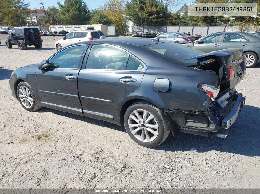 2011 Lexus Es 350 VIN: JTHBK1EG8B2449351 Lot: 40656840