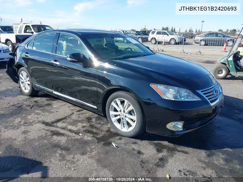 2011 Lexus Es 350 VIN: JTHBK1EG1B2420693 Lot: 40705720