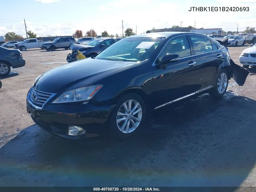 2011 Lexus Es 350 VIN: JTHBK1EG1B2420693 Lot: 40705720