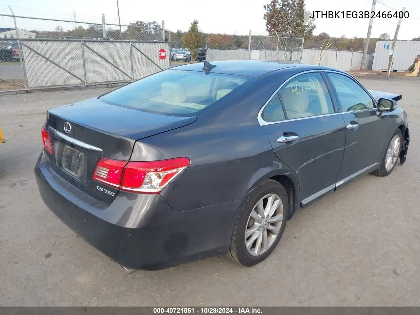 2011 Lexus Es 350 VIN: JTHBK1EG3B2466400 Lot: 40721851