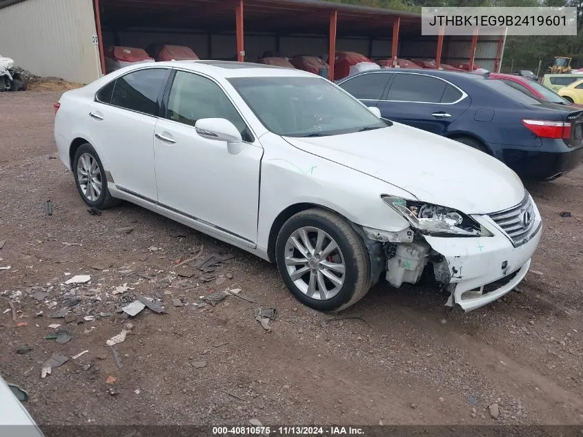 JTHBK1EG9B2419601 2011 Lexus Es 350