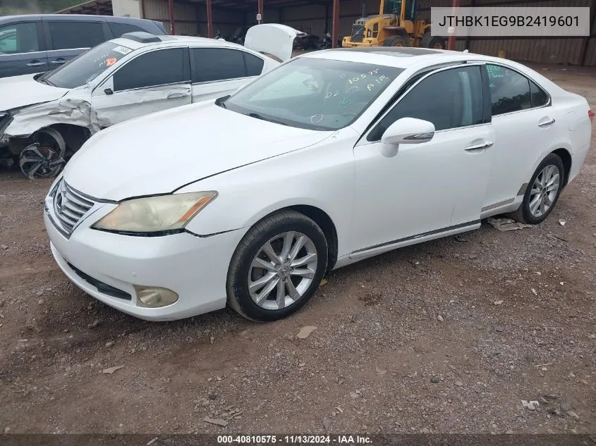 JTHBK1EG9B2419601 2011 Lexus Es 350