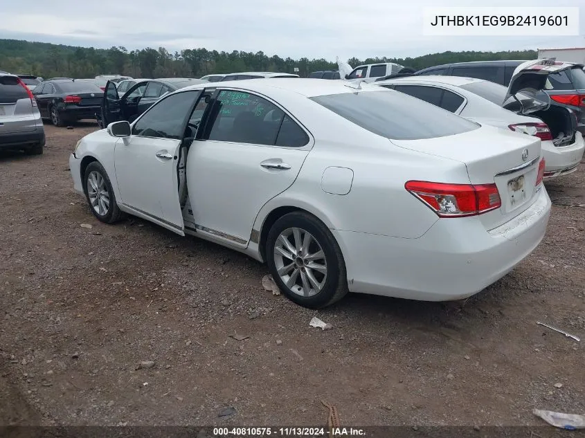 JTHBK1EG9B2419601 2011 Lexus Es 350