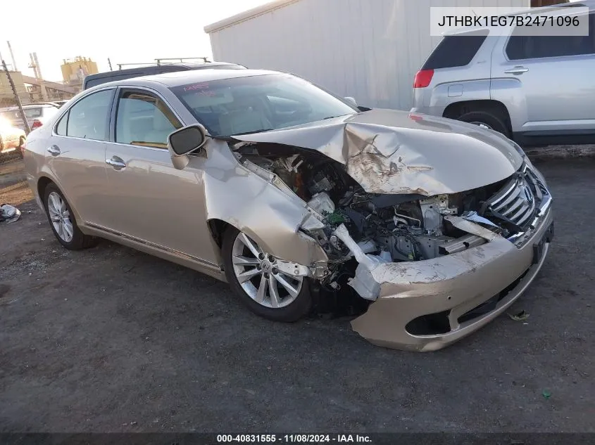 2011 Lexus Es 350 VIN: JTHBK1EG7B2471096 Lot: 40831555