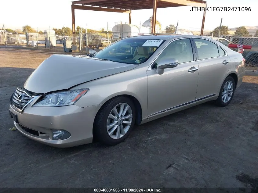 2011 Lexus Es 350 VIN: JTHBK1EG7B2471096 Lot: 40831555