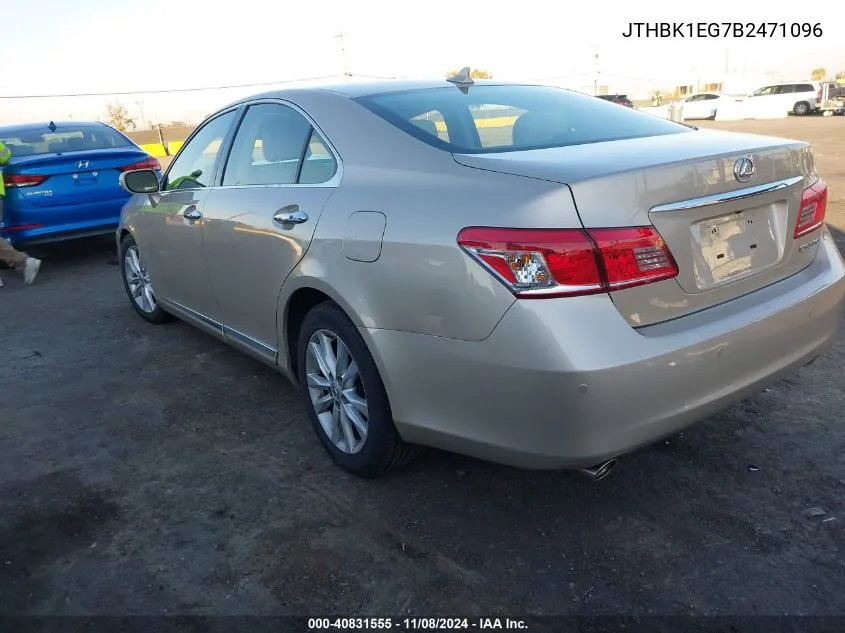 2011 Lexus Es 350 VIN: JTHBK1EG7B2471096 Lot: 40831555