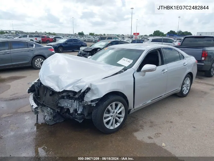 2012 Lexus Es 350 VIN: JTHBK1EG7C2482844 Lot: 39671209