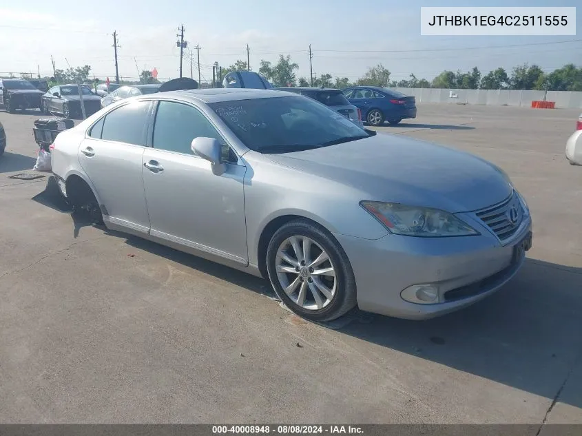 JTHBK1EG4C2511555 2012 Lexus Es 350