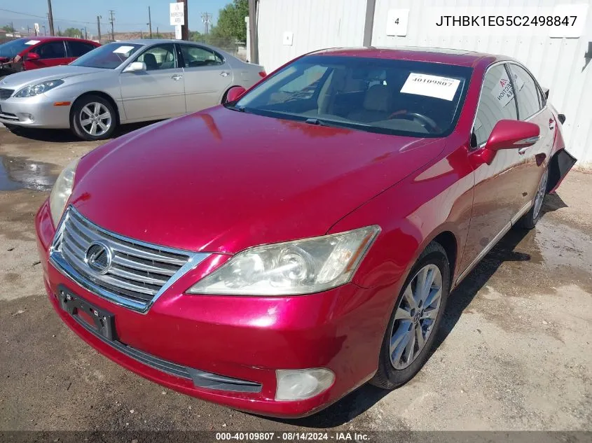 JTHBK1EG5C2498847 2012 Lexus Es 350